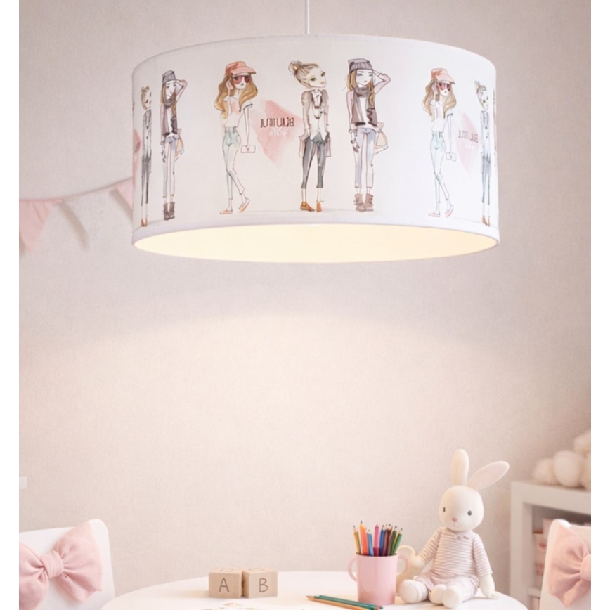 Lámpara de techo infantil GIRLS VIBES 1xE27/60W/230V Ø 40 cm para niñas