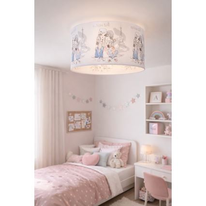 Lámpara de techo infantil GIRLS VIBES 1xE27/60W/230V Ø 40 cm Paris