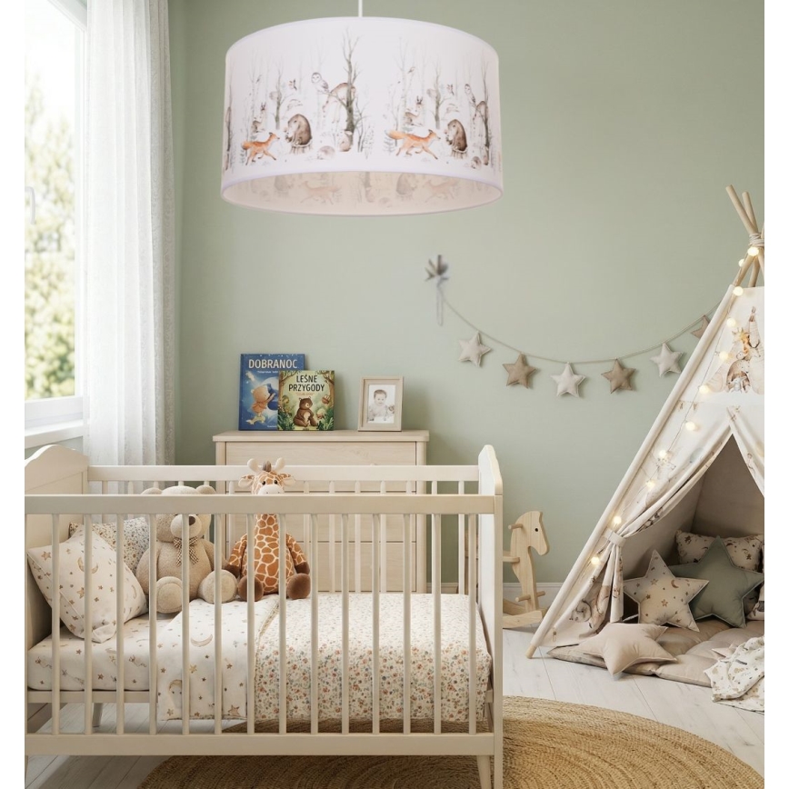 Lámpara de techo infantil KIDS ROOM 1xE27/60W/230V, diámetro 40 cm, con divertidos motivos de animales