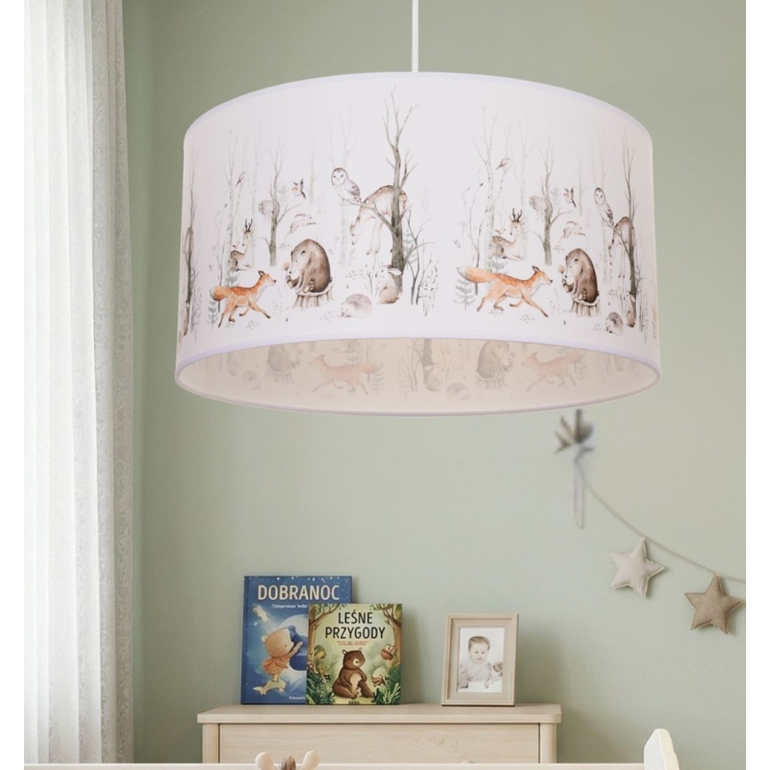 Lámpara de techo infantil KIDS ROOM 1xE27/60W/230V, diámetro 40 cm, con divertidos motivos de animales