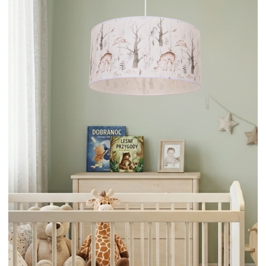 Lámpara de techo infantil KIDS ROOM 1xE27/60W/230V, diámetro 40 cm, con motivos de animalitos