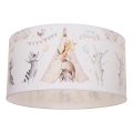 Lámpara de techo infantil KIDS ROOM 1xE27/60W/230V Ø 40 cm con adorables animalitos
