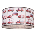Lámpara de techo infantil KIDS ROOM 1xE27/60W/230V Ø 40 cm con motivo bomberos