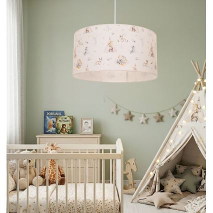 Lámpara de techo infantil KIDS ROOM 1xE27/60W/230V Ø 40 cm con motivos de animales