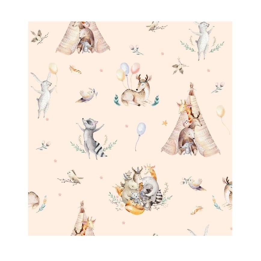 Lámpara de techo infantil KIDS ROOM 1xE27/60W/230V Ø 40 cm con motivos de animales