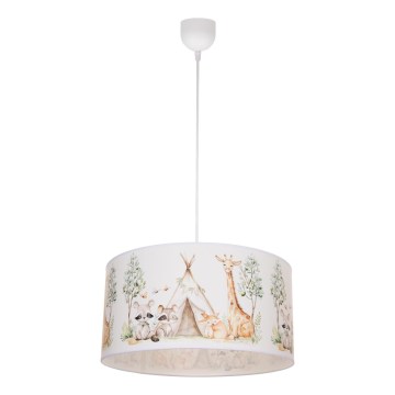 Lámpara de techo infantil KIDS ROOM 1xE27/60W/230V, Ø 40 cm, con motivos de animales