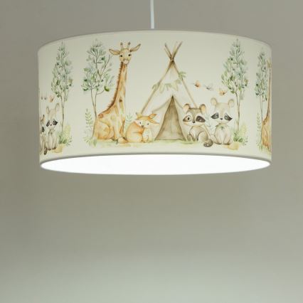 Lámpara de techo infantil KIDS ROOM 1xE27/60W/230V, Ø 40 cm, con motivos de animales