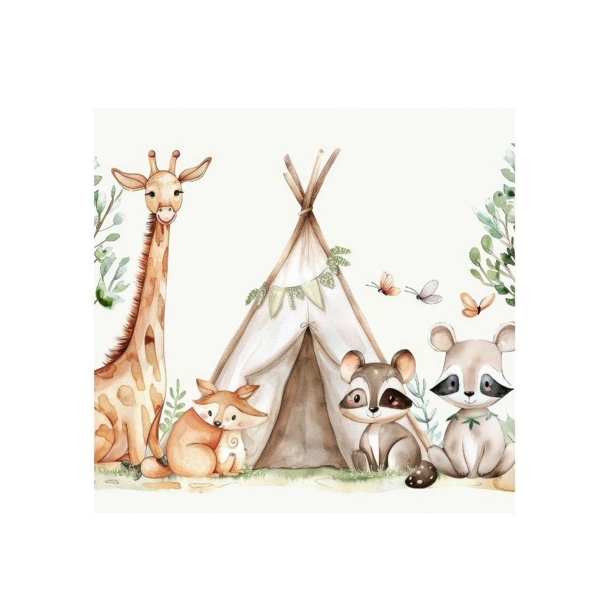 Lámpara de techo infantil KIDS ROOM 1xE27/60W/230V, Ø 40 cm, con motivos de animales
