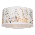Lámpara de techo infantil KIDS ROOM 1xE27/60W/230V Ø 40 cm con motivos de animales
