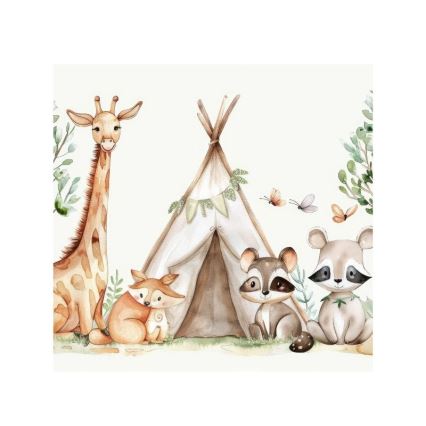 Lámpara de techo infantil KIDS ROOM 1xE27/60W/230V Ø 40 cm con motivos de animales