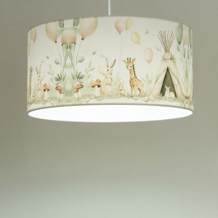 Lámpara de techo infantil KIDS ROOM 1xE27/60W/230V Ø 40 cm, con motivos de animales