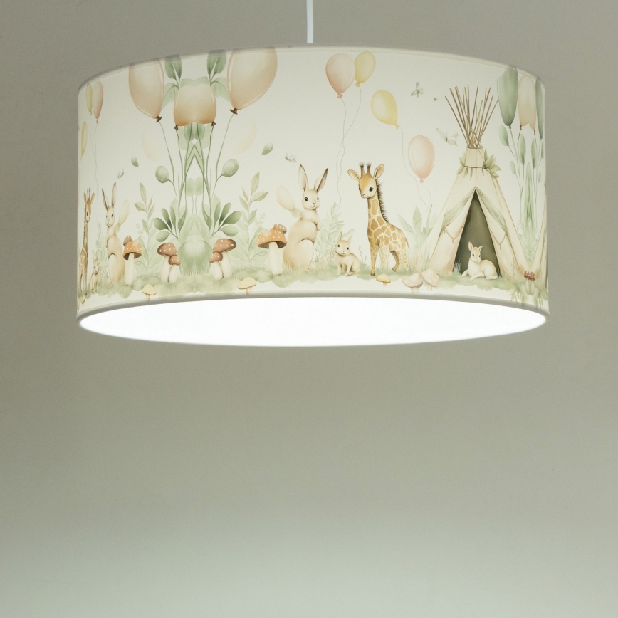 Lámpara de techo infantil KIDS ROOM 1xE27/60W/230V Ø 40 cm, con motivos de animales