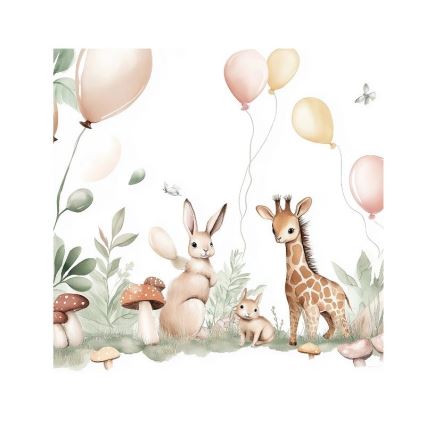 Lámpara de techo infantil KIDS ROOM 1xE27/60W/230V Ø 40 cm, con motivos de animales