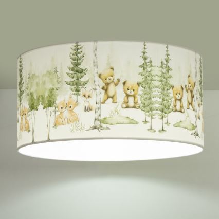 Lámpara de techo infantil KIDS ROOM 1xE27/60W/230V Ø 40 cm, con motivos de animales