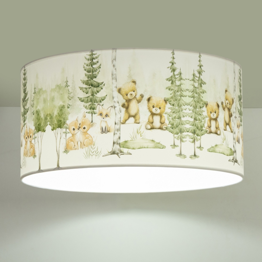 Lámpara de techo infantil KIDS ROOM 1xE27/60W/230V Ø 40 cm, con motivos de animales