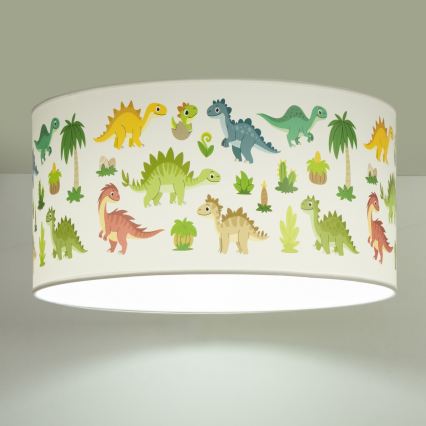 Lámpara de techo infantil KIDS ROOM 1xE27/60W/230V Ø 40 cm dinosaurio