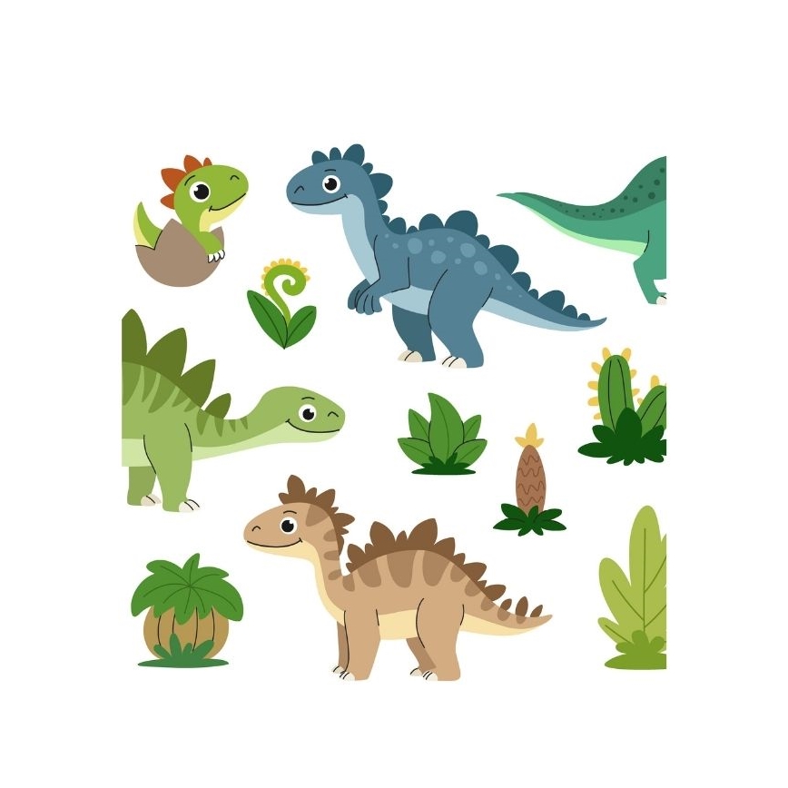 Lámpara de techo infantil KIDS ROOM 1xE27/60W/230V Ø 40 cm dinosaurio
