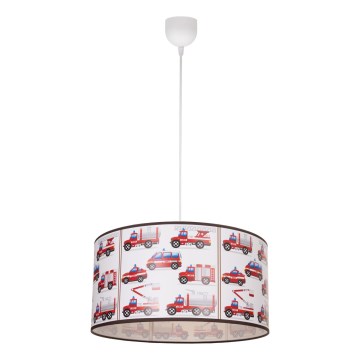 Lámpara de techo infantil KIDS ROOM 1xE27/60W/230V Ø 40 cm, diseño de bomberos