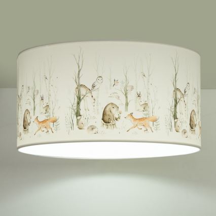 Lámpara de techo infantil KIDS ROOM — 1x casquillo E27 (máx. 60 W), 230 V, Ø 40 cm; diseño con simpáticos animalitos, perfecta para iluminar y decorar la habitación infantil.