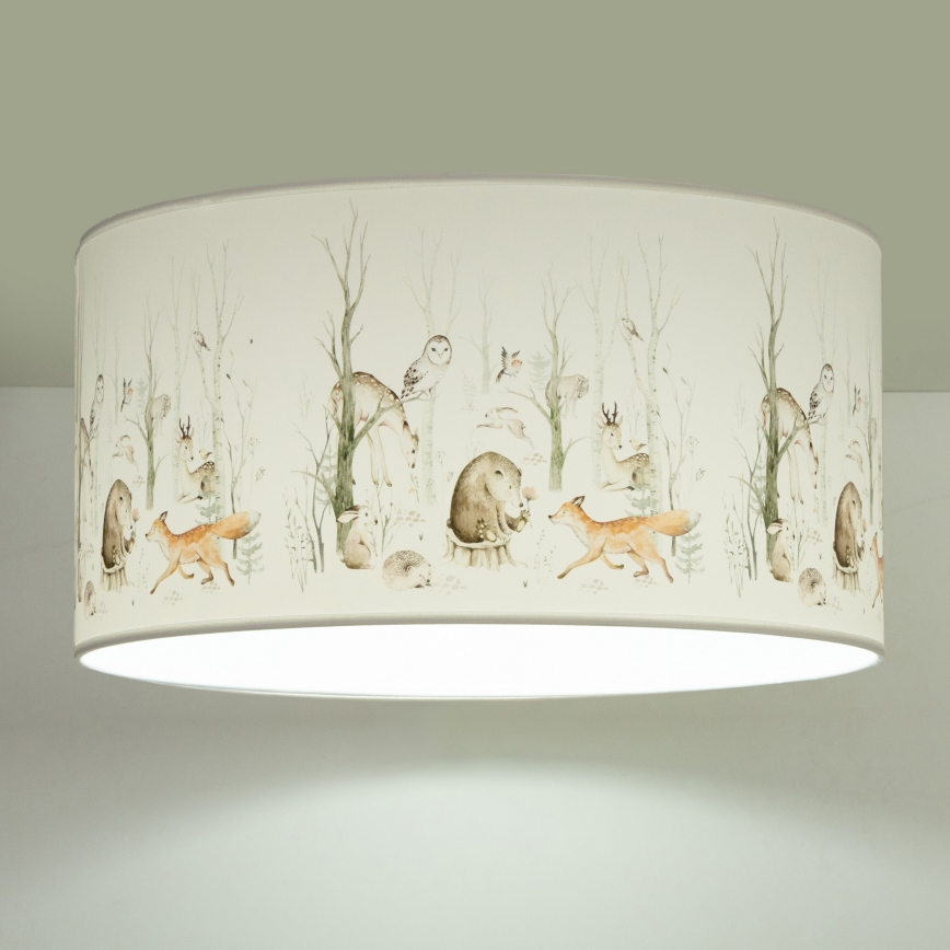 Lámpara de techo infantil KIDS ROOM — 1x casquillo E27 (máx. 60 W), 230 V, Ø 40 cm; diseño con simpáticos animalitos, perfecta para iluminar y decorar la habitación infantil.