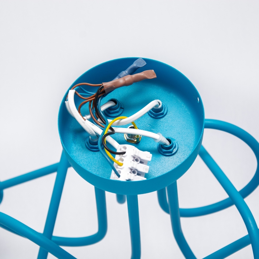 Lámpara de techo infantil OXFORD 5xE27/15W/230V azul