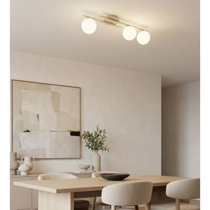 Lámpara de techo KAIRO 3xE14/10W/230V beige