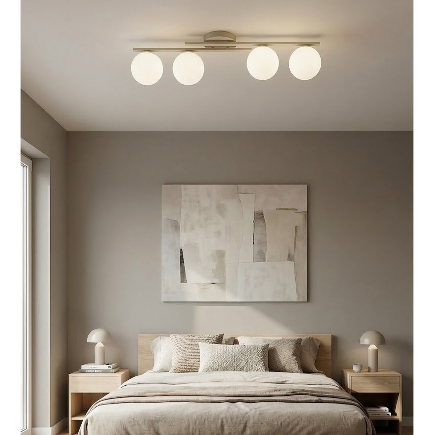 Lámpara de techo KAIRO 4xE14/10W/230V beige