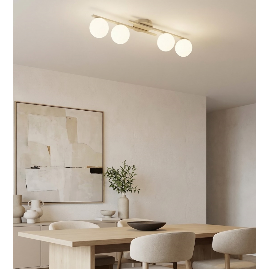 Lámpara de techo KAIRO 4xE14/10W/230V beige