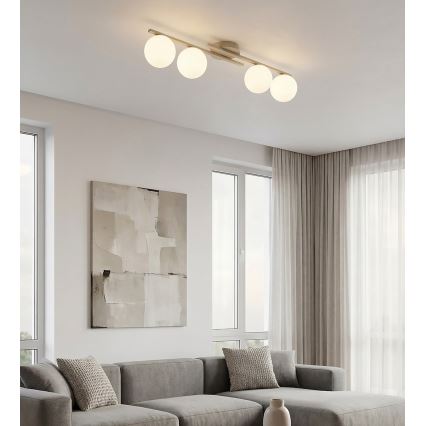 Lámpara de techo KAIRO 4xE14/10W/230V beige