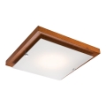 Lámpara de techo LED 12W 230V con acabado en pino