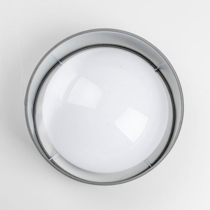 Lámpara de techo LED/12W/230V Ø 32 cm gris/plata