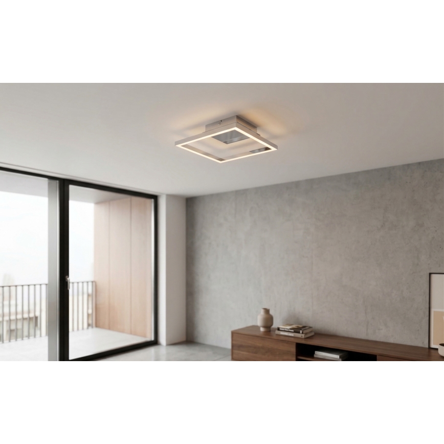 Lámpara de techo LED/14W/230V cromado brillante