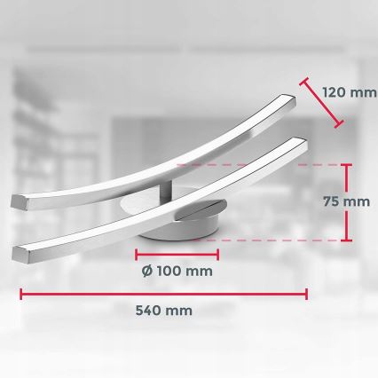 Lámpara de techo LED 2xLED/6W/230V cromo brillante
