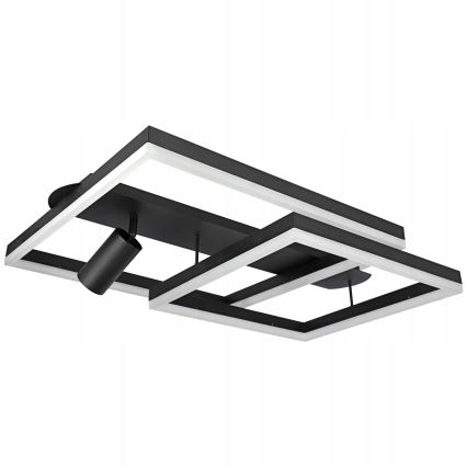 Lámpara de techo LED 38W/230V + 1x GU10/30W negra