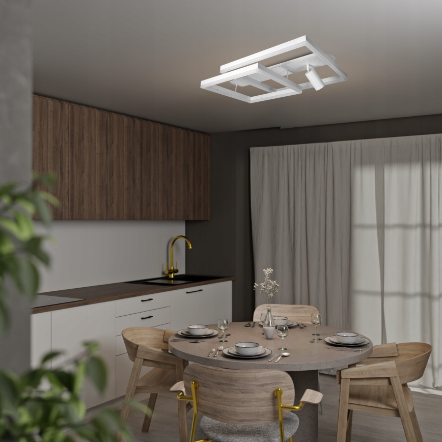 Lámpara de techo LED/38W/230V + 1xGU10/30W blanca