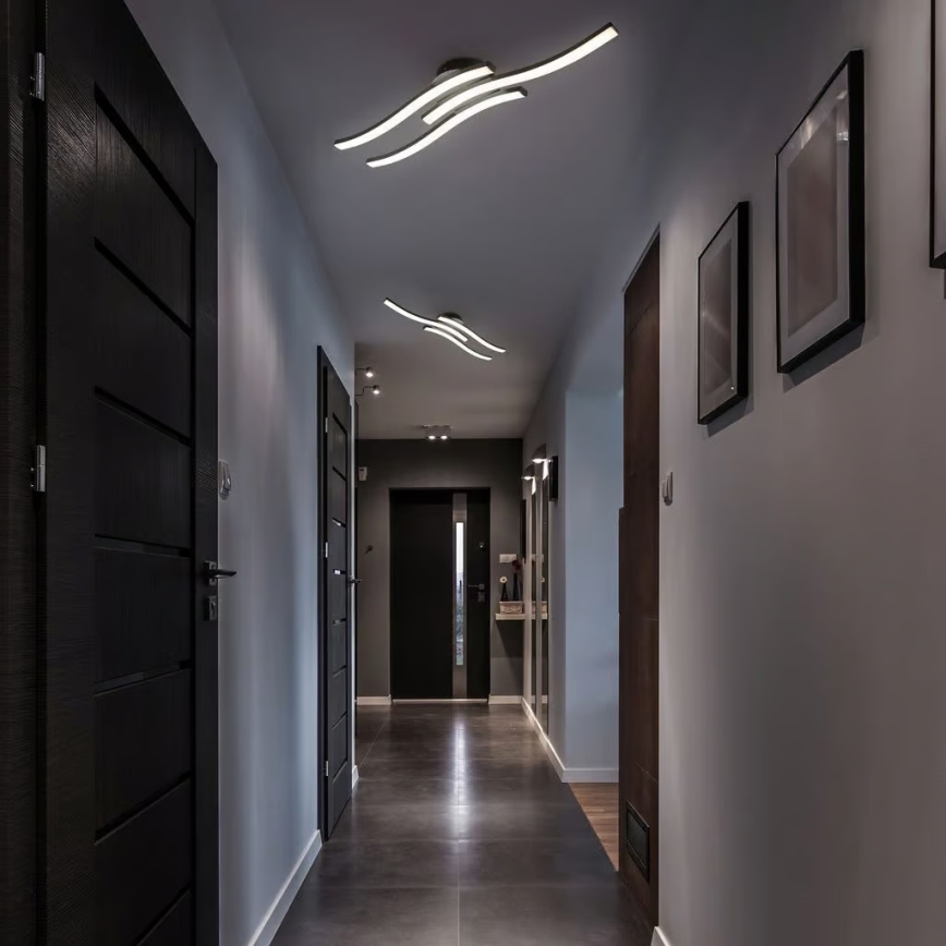 Lámpara de techo LED 3xLED/6W/230V 2700K negra