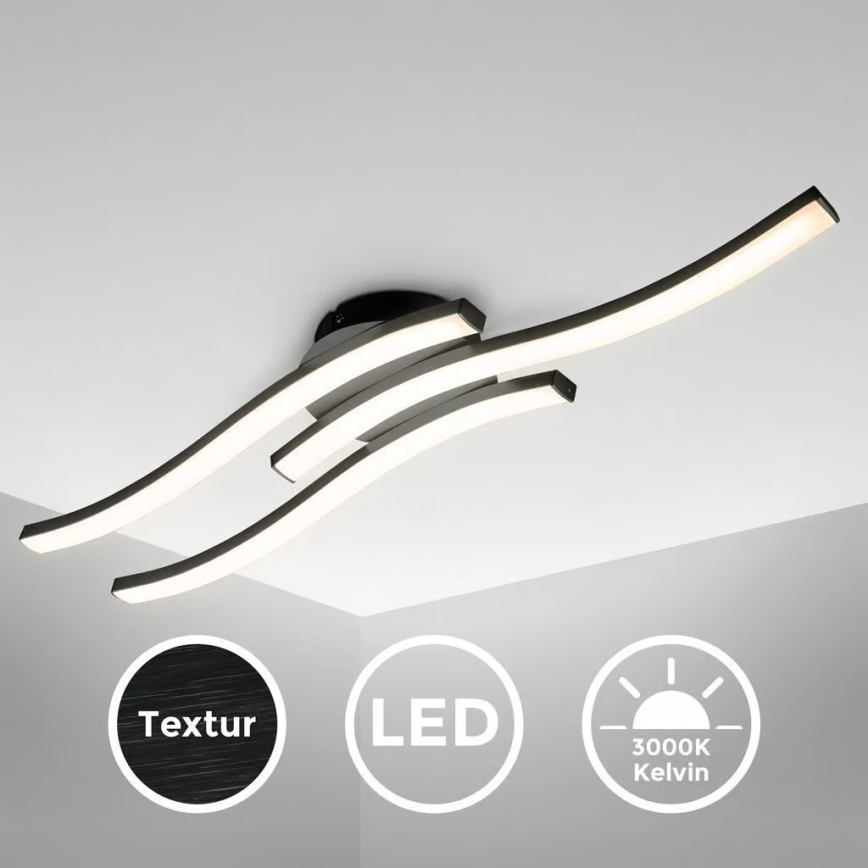 Lámpara de techo LED 3xLED/6W/230V 2700K negra