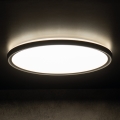 Lámpara de techo LED AZPO LED/22W/230V 3000/4000/6000K Ø 42 cm IP54 negra