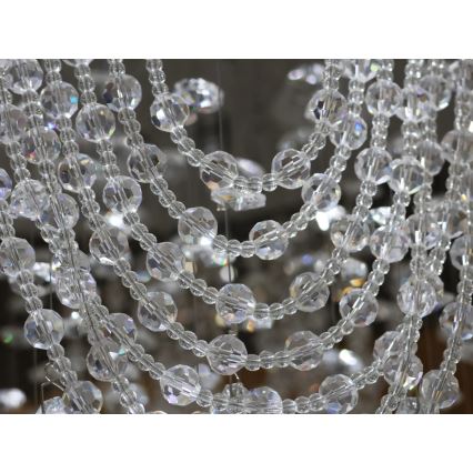 Lámpara de techo de cristal LED MAJURO LED/30W/230V Ø 40 cm cromo brillante + mando a distancia