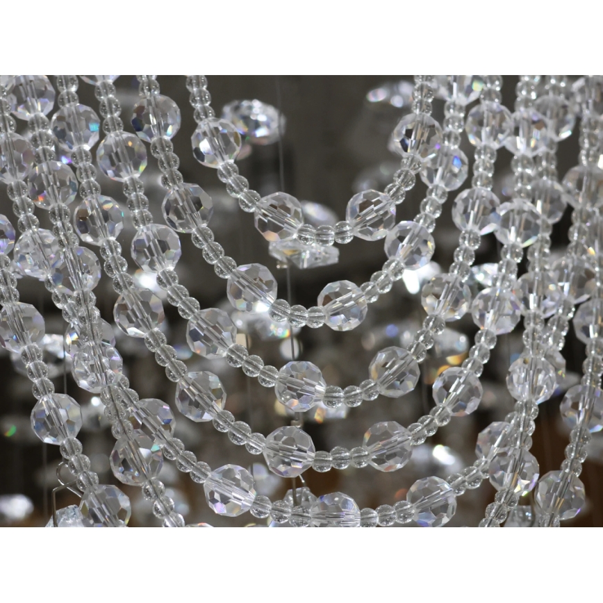 Lámpara de techo de cristal LED MAJURO LED/30W/230V Ø 40 cm cromo brillante + mando a distancia