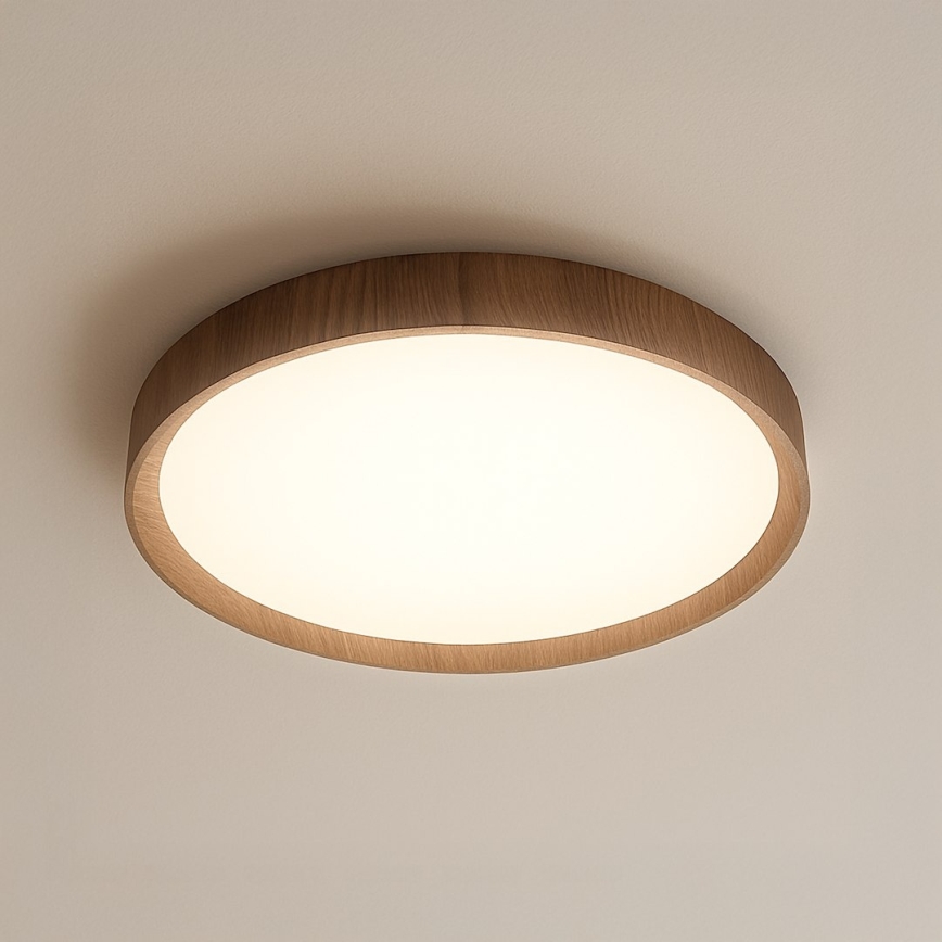 Lámpara de techo LED FOREST LED/24W/230V, Ø 39 cm, marrón