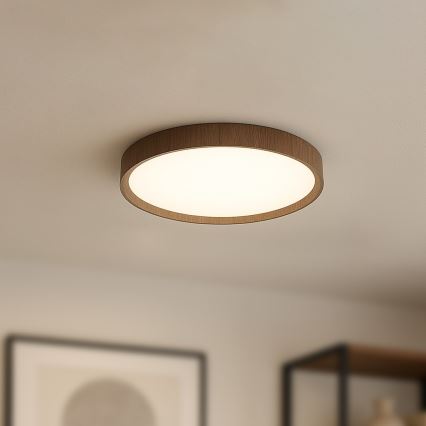 Lámpara de techo LED FOREST LED/24W/230V, Ø 39 cm, marrón