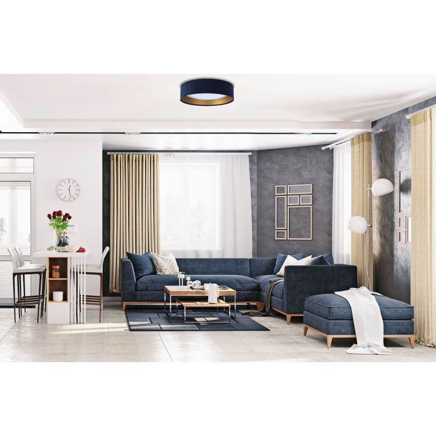Lámpara de techo LED GALAXY LED/24W/230V Ø 44 cm azul/dorado