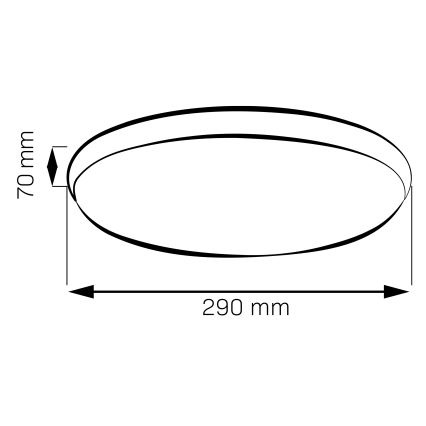 Lámpara de techo LED LIBRA LED/15 W/230 V 4000 K Ø 29 cm cromado brillante