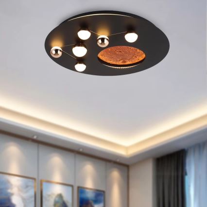 Lámpara de techo LED MARS LED/48W/230V 3000K negra