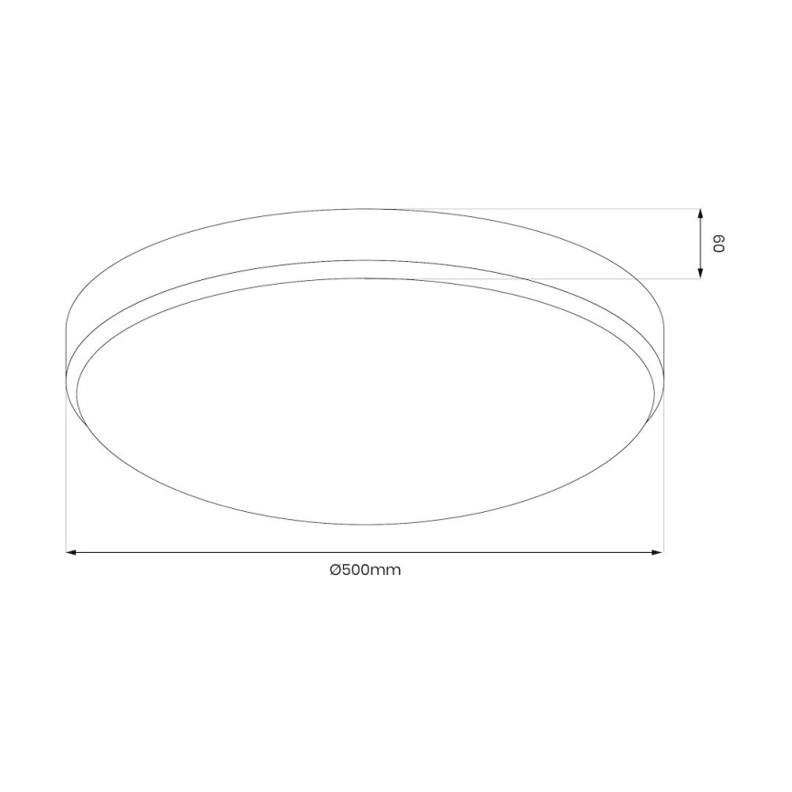 Lámpara de techo LED MAYA LED/36W/230V Ø 50 cm negra