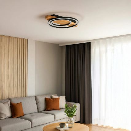 Lámpara de techo LED MELISA LED/28W/230V 30x40 cm pino