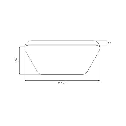 Lámpara de techo LED NEMO LED/11W/230V 26x26 cm cromado brillante