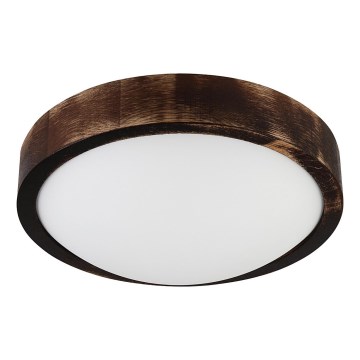 Lámpara de techo LED OAK SMOKY SLIM LED/20W/230V/4000K Ø 27 cm roble/marrón oscuro