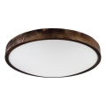 Lámpara de techo LED OAK SMOKY SLIM LED/36W/230V 4000K diámetro 47 cm roble/marrón oscuro